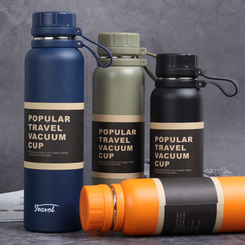 850ml de gran capacidad 304 aerosol termo plástico taza creativa deportes al aire libre Ike acero inoxidable con aislamiento hervidor té red