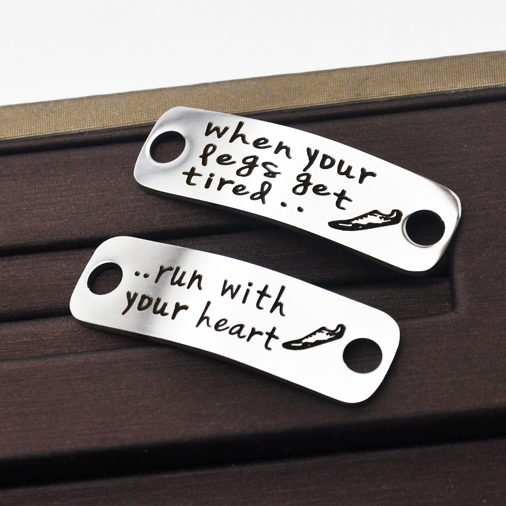 Hebilla del zapato de acero inoxidable cuando sus piernas se tird Día de San Valentín pareja accesorios de regalo