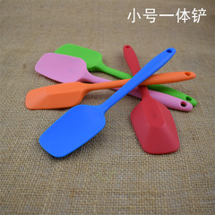 Thickened one-piece all-inclusive handle silicone scraper with scraping spoon function mixing scraper spatula cake baking tool 
