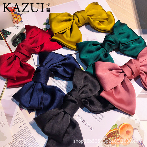 Internet celebrity oversized bow hair clip, sweet girl's hair top clip, super fairy hairpin headband, Japan and South Korea