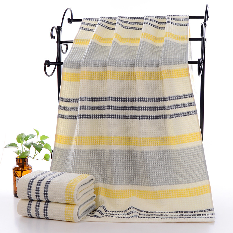 Asciugamano da bagno, asciugamano in puro cotone a nido d'ape super assorbente per adulti, assorbente, ad asciugatura rapida, non perde pelucchi, asciugamano da bagno sottile in garza a nido d'ape, pezzo unico_voghion.com