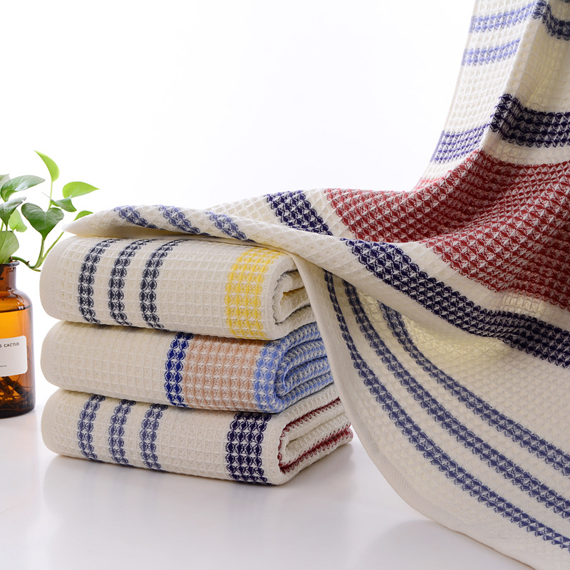 Asciugamano da bagno in puro cotone a nido d'ape assorbente_voghion.com