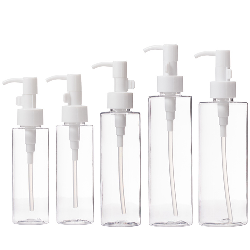100-150ml botella de prensa de aceite de limpieza 250 botella de loción corporal botella de loción cosmética sub-botella Xumin embalaje