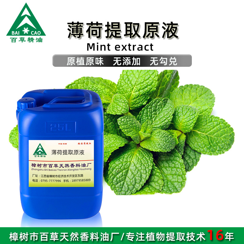 厂家批发 薄荷提取液 萃取原液 植物提取液 原植原味 按摩液