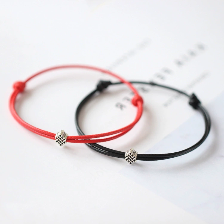Плетёный красный шнур bracelet для любимого мужчины и женщины, модный тренд аксессуар, простой и элегантный дизайн, подарок на день рождения