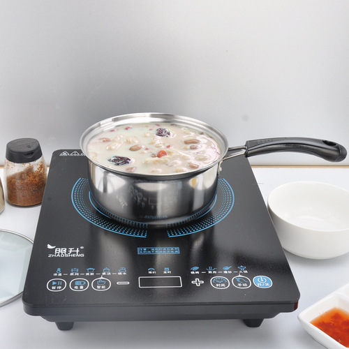 Stainless steel baby bowl for cooking noodles, porridge, and warm milk, suitable for home use, non-stick, compatible with induction cooktops and gas stoves.