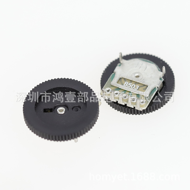 厂家供应双联拨盘电位器开关HY-B503音量调节旋纽开关