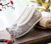 Bow shoes Hanfu Shoes Single Shoes/Cotton Shoe Bibo Gu style Costume Lotus Embroidered Flower Flower Flower Clipped Broqually