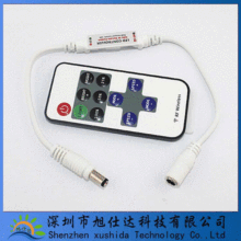 LED灯条单色调光器DC头RF11键无线射频遥控器5-12V铜线灯控制器