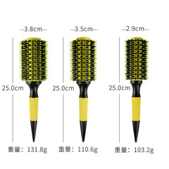 Bestselling in America Pig Bristle Aluminum Pipe Curling Comb Round Roller Styling Hairbrush for Salon Use