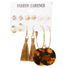 Earrings, fashionable accessory, long set, European style, city style