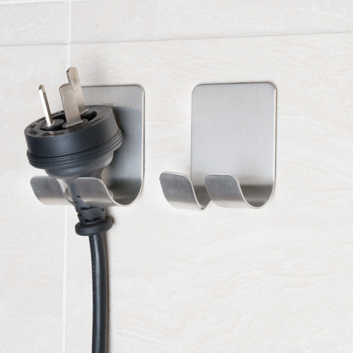 No punching razor holder bathroom stainless steel socket hook power plug holder seamless razor holder