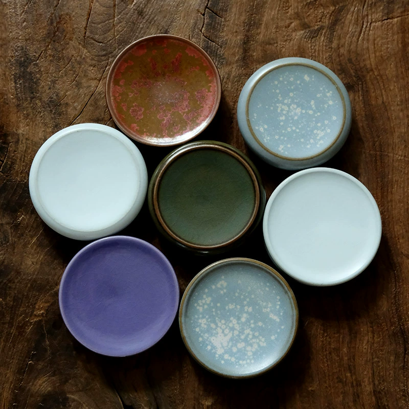 Ручная работа Jingdezhen сервировка фарфоровая чаша подстановка глиняная чайная зверь декор цельный вес в ладони может использоваться как бумажник
