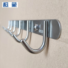 304不锈钢挂钩实心厨房细圆钩打孔免钉浴室洗手间卫生间壁挂衣钩