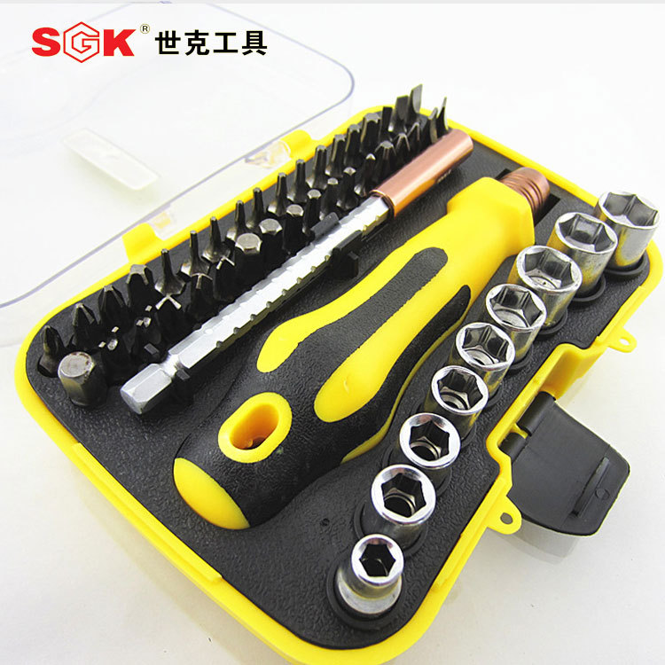 世克工具 47件多用电讯批组套五金工具家用多用途