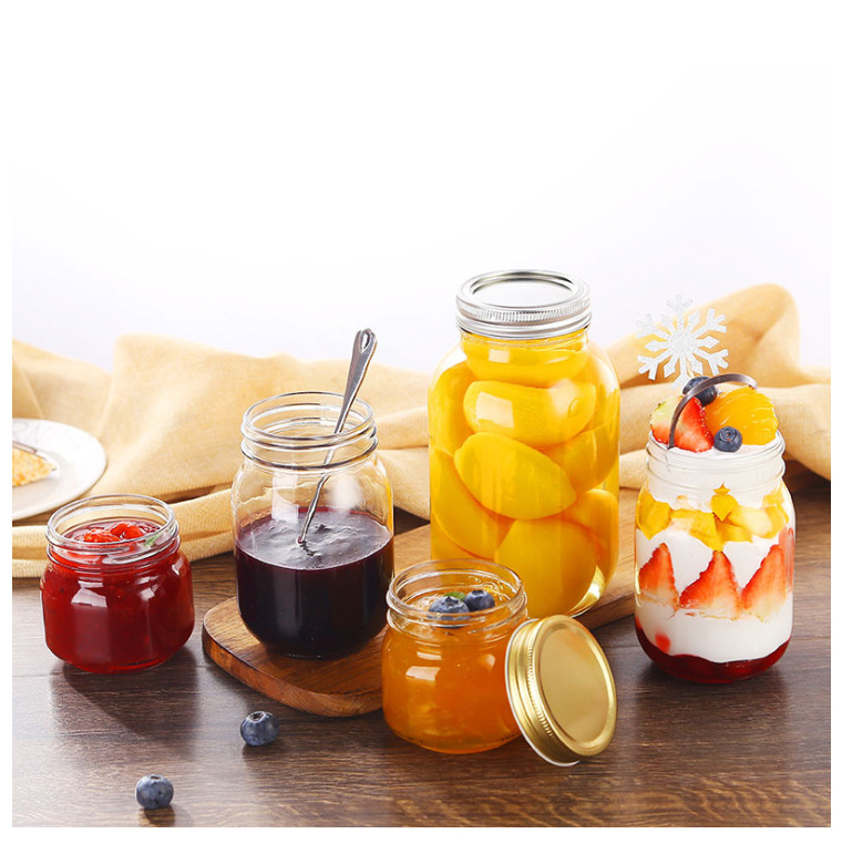 热销250ml玻璃蜂蜜瓶果酱瓶方圆梅森罐头瓶玻璃制品现货