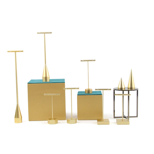 Factory direct sales creative earring rack jewelry rack ring rack live broadcast props stall jewelry rack metal necklace rack