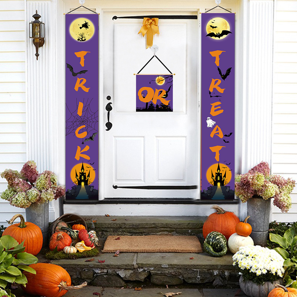 Pareado Decorativo de Halloween para Puerta de Tela para Halloween