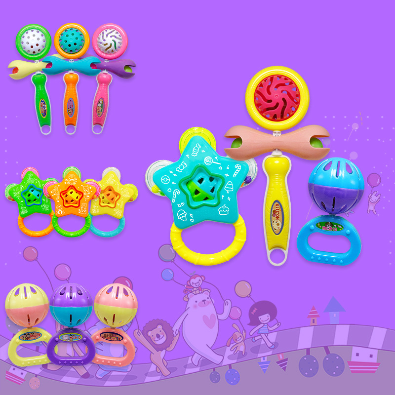 Sonajero para bebés, estrella de mano, juguete educativo