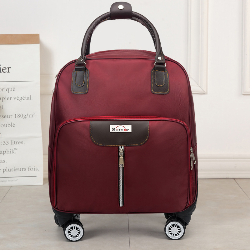 Burgundy removable suitcase