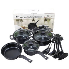 13-Piece Cookware Set, Export Style Wok, Flat Pan, Small Skillet, Soup Pot, Spoons, Best-Selling Set