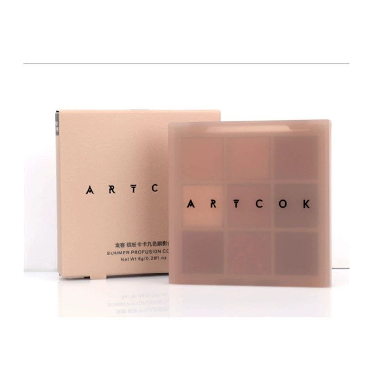 ART COK Красочная кака Velvet Nine Color Eyeshadow Palette доступная жемчужная бисерная палитра теней для век земной цвет
