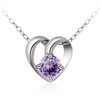 Accessory, pendant, crystal necklace with amethyst, wholesale, silver 925 sample, Korean style