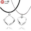 Accessory, pendant heart shaped for beloved, necklace, 925 sample silver, wholesale, Korean style