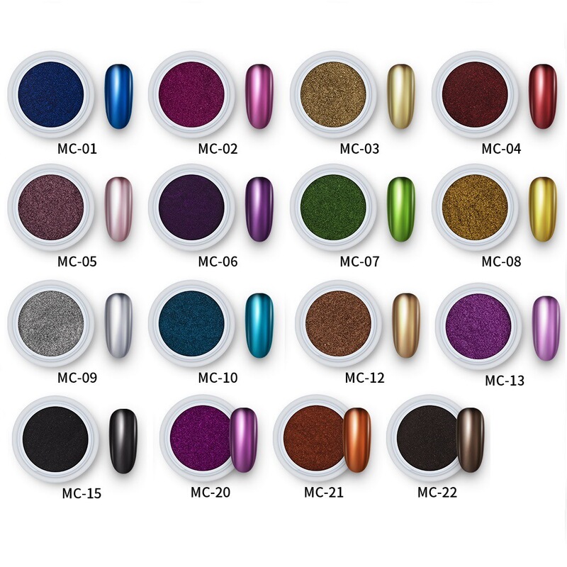 New Cross-border Manicure Magic Mirror Powder Solid Super Bright Tuhao Gold Laser Mirror Silver Superfine Electroplated Titanium Glitter Powder