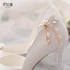 Uralpan Water Diamond Shoe Accessories Pearl Components Flower Buckle Shoe Decorations Removable Upper DIY Shoe Clips HX23