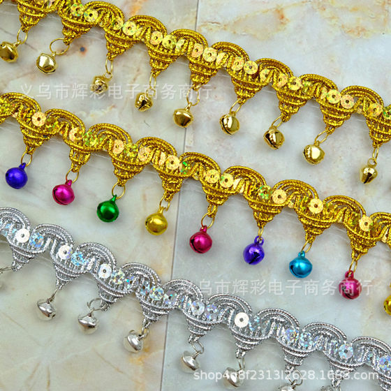 Pagoda Hanging Bell Lace Tassel Ethnic Accessories Stage Performance Clothing Lace Accessories A 9-meter Spot