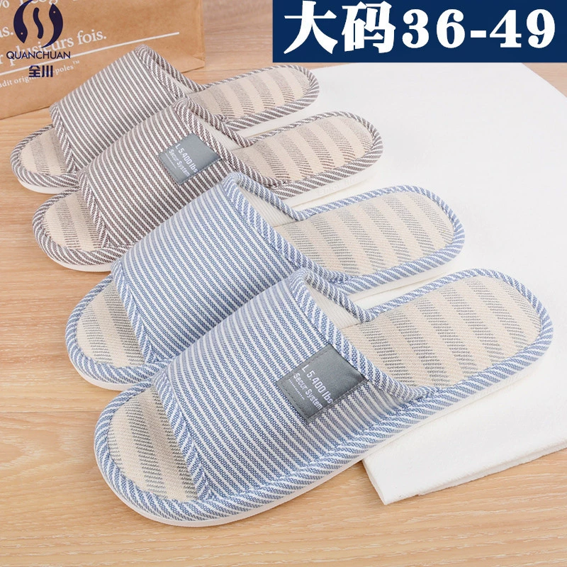 Тканевые тапочки больших размеров, мужские 46, весенне-осенние домашние 47, льняные тапочки из хлопка и льна, четыре сезона, мужские тапочки 48, с мягкой подошвой