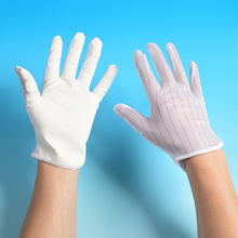 PU涂层无硫防静电手套 PCB厂专用隔热防油耐酸碱antistatic glove