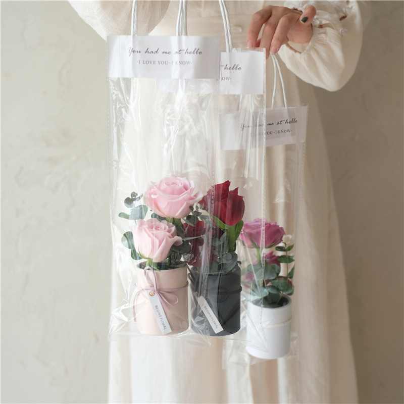Bolso de La Flor transparente Rosa ramo eterno bolsa de embalaje bolsa de regalo de la celebridad de Internet