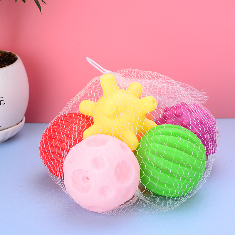 软胶多纹理手抓球 0-12个月感知球婴儿宝宝学爬按摩玩具|ms