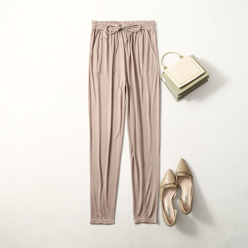 Internet Celebrity Multi-color Knitted Mulberry Silk High-waist Slim-fit Pullback Pants Loose Casual Sports Yoga Pants