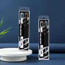 RAOYI进口高档情侣牙刷 两支装清洁护理软毛刷丝黑白手动牙刷批发