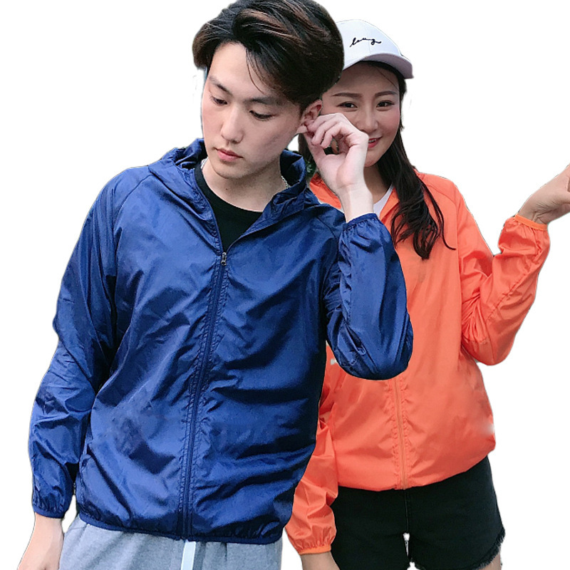 Portable Sun Protection Clothing for Men and Women, Summer Breathable Long-Sleeved Jacket, Outdoor Sun Protection Shirt with Logo Printing