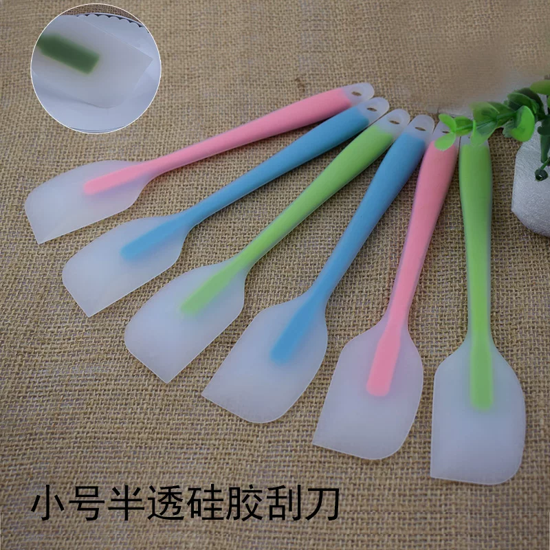 Small transparent silicone scraper, cream mixing stick, increased thickness