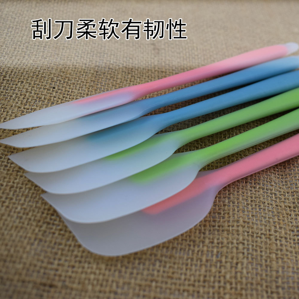 Espesado tamaño pequeño translúcido todo incluido de silicona raspador Crema para hornear cuchillo de mezcla pastel espátula herramienta para hornear