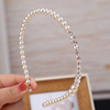 Headband from pearl for princess, universal retro hair accessory for bride, Korean style, internet celebrity