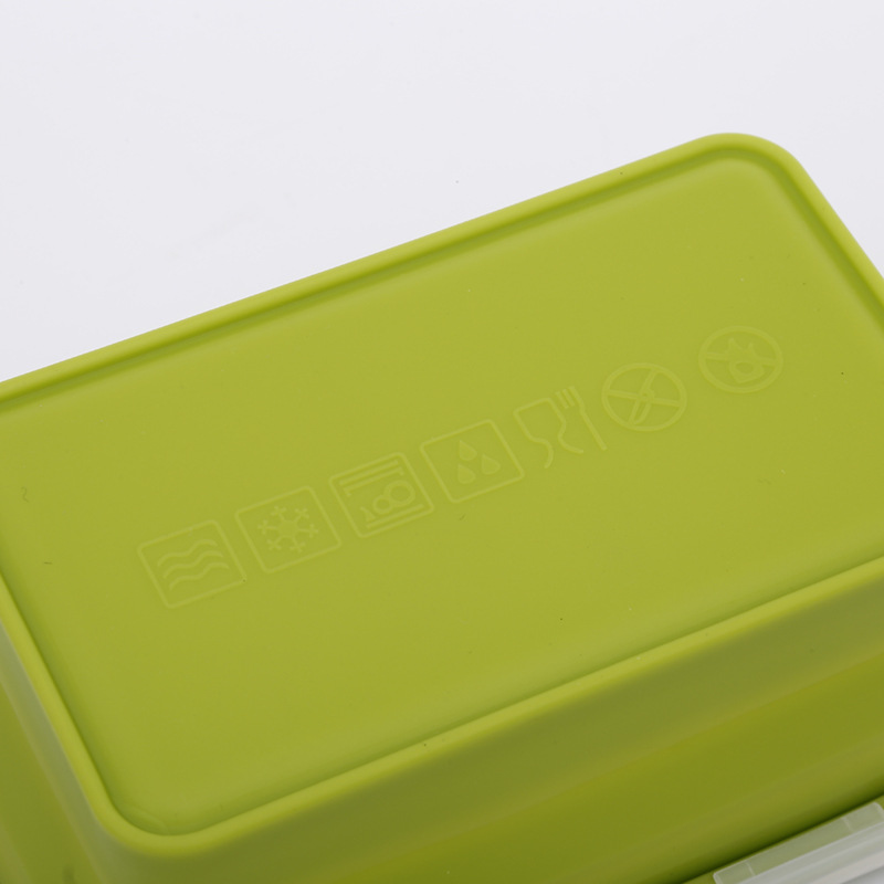 Caja de almuerzo plegable de silicona de cuatro piezas caja de almuerzo de silicona de horno de microondas caja de almuerzo de niños frescos traje creativo al por mayor