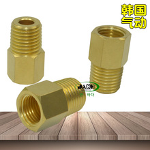 韩国DANHI丹海压力开关内外牙黄铜内7/16变外1/4螺纹2分变径接头