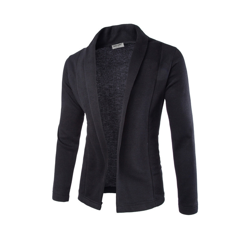 New Men's Concise Cardigan Slim Sweater Jacket Men's V Neck Knitwear
