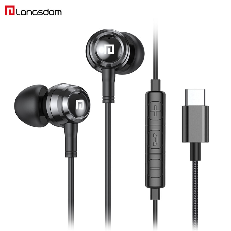 Lanston LAM100 grafeno auricular en la oreja con cable karaoke auriculares de música 3,5/TYPEC teléfono móvil Universal