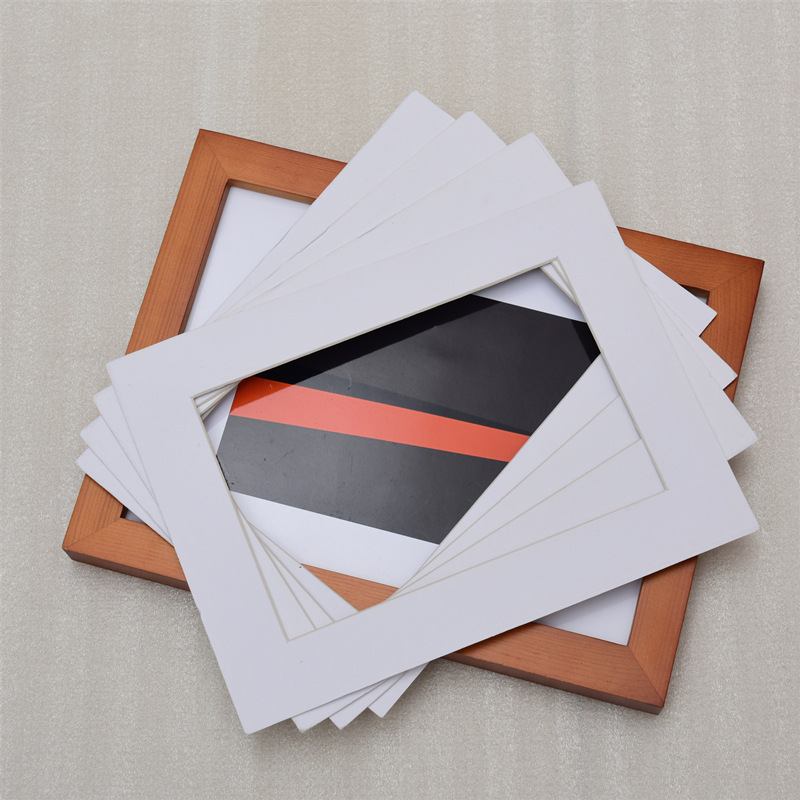 Diverse square white minimalistic photo frame from natural wood