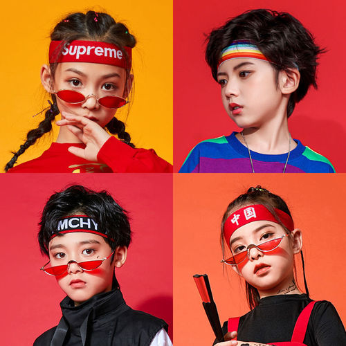 Children's Performance Accessories Unisex Kids Sports Headband Chinese Style Red Cheer for Victory Kindergarten Headband