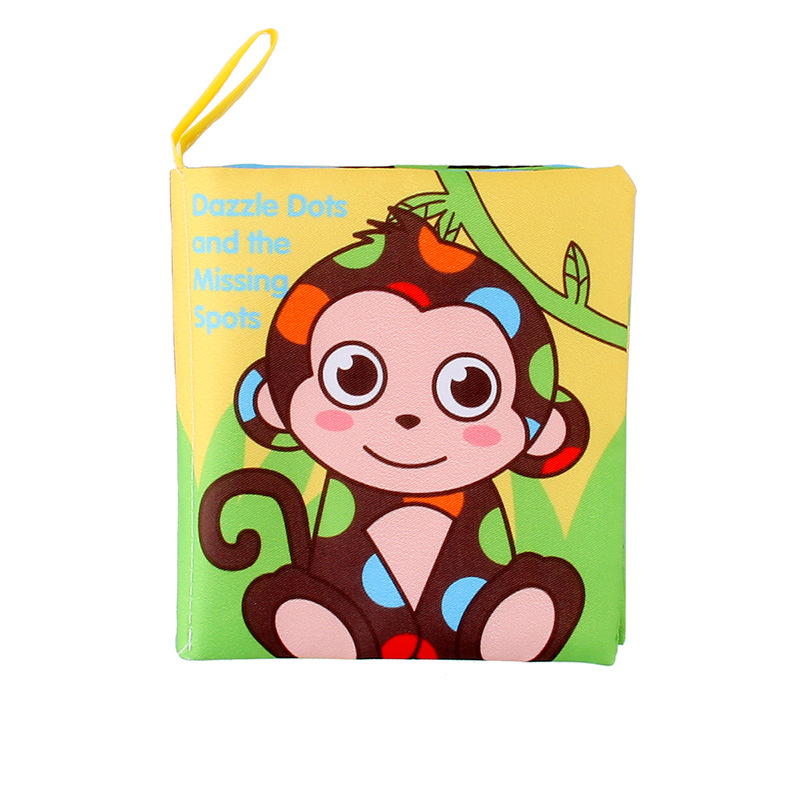 Rompecabezas de la iluminación de los niños con papel de timbre libro de tela de educación temprana lavable sin desvanecimiento sin desgarro libro de tela de Palma de bebé tridimensional