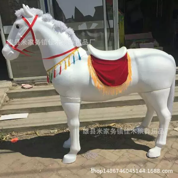 厂家批发殡葬用品泡沫仿真大白马泡沫仿真大黄牛 泡沫半成品牛马