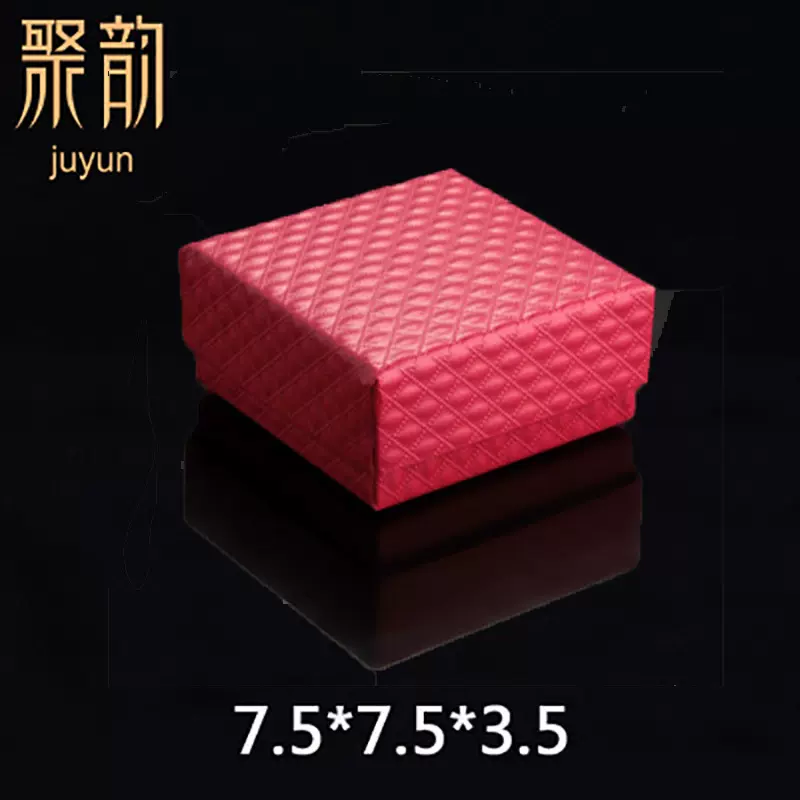 厂家批发饰品盒子钻石纹首饰盒 高档耳环戒指礼品包装纸盒